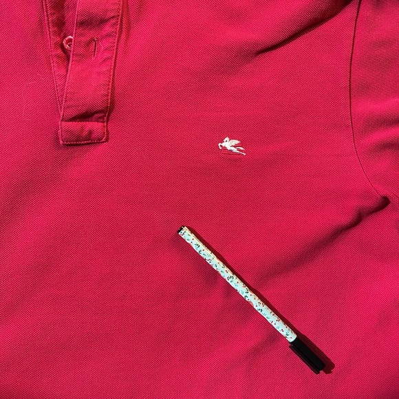 Etro Magenta Hot Pink Pink Polo Shirt Size XL 100% Cotton Barbiecore - Picture 13 of 17